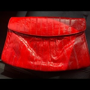 Vintage Genuine Eel skin hand bag